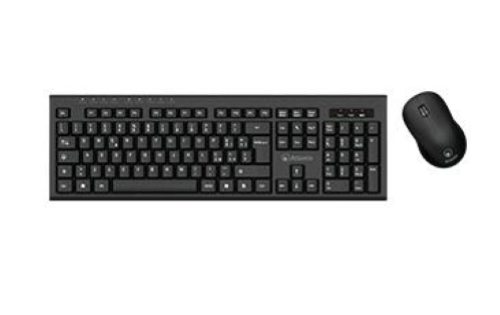 ATLANTIS P013-AX280G+M KIT TASTIERA WIRELESS + MOUSE OTTICO WIRELESS 3 PULSANTI RICEVITORE USB NANO SIZE NERO